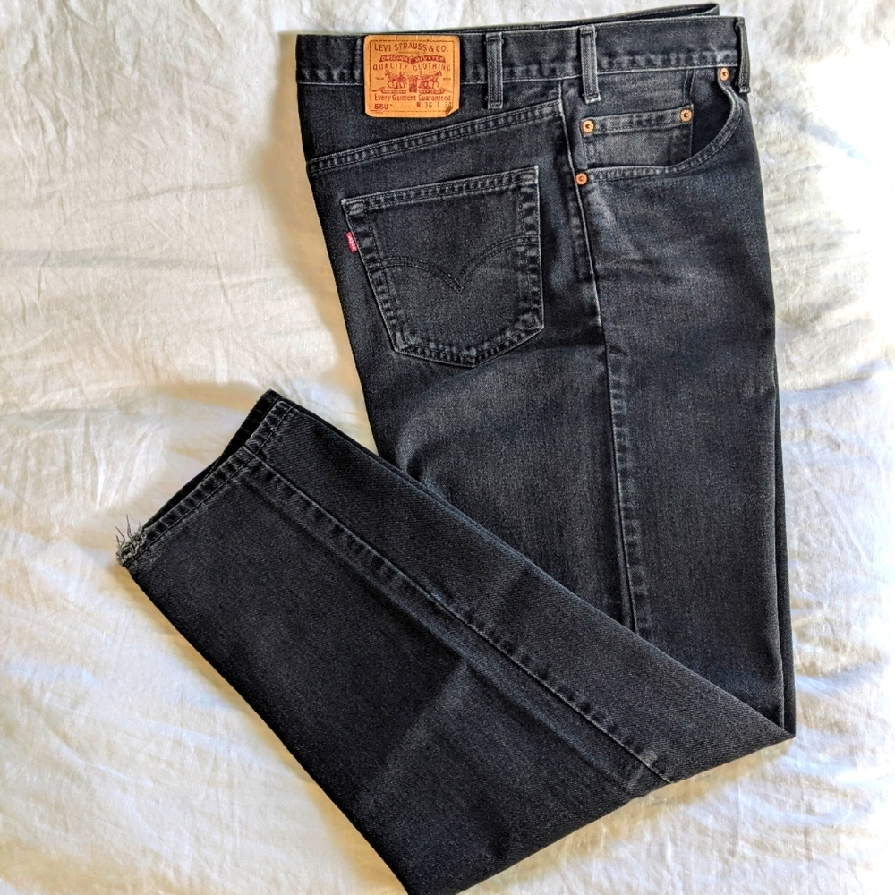 Levi's, relaxed fit, 550, 36 x 34 black jeans